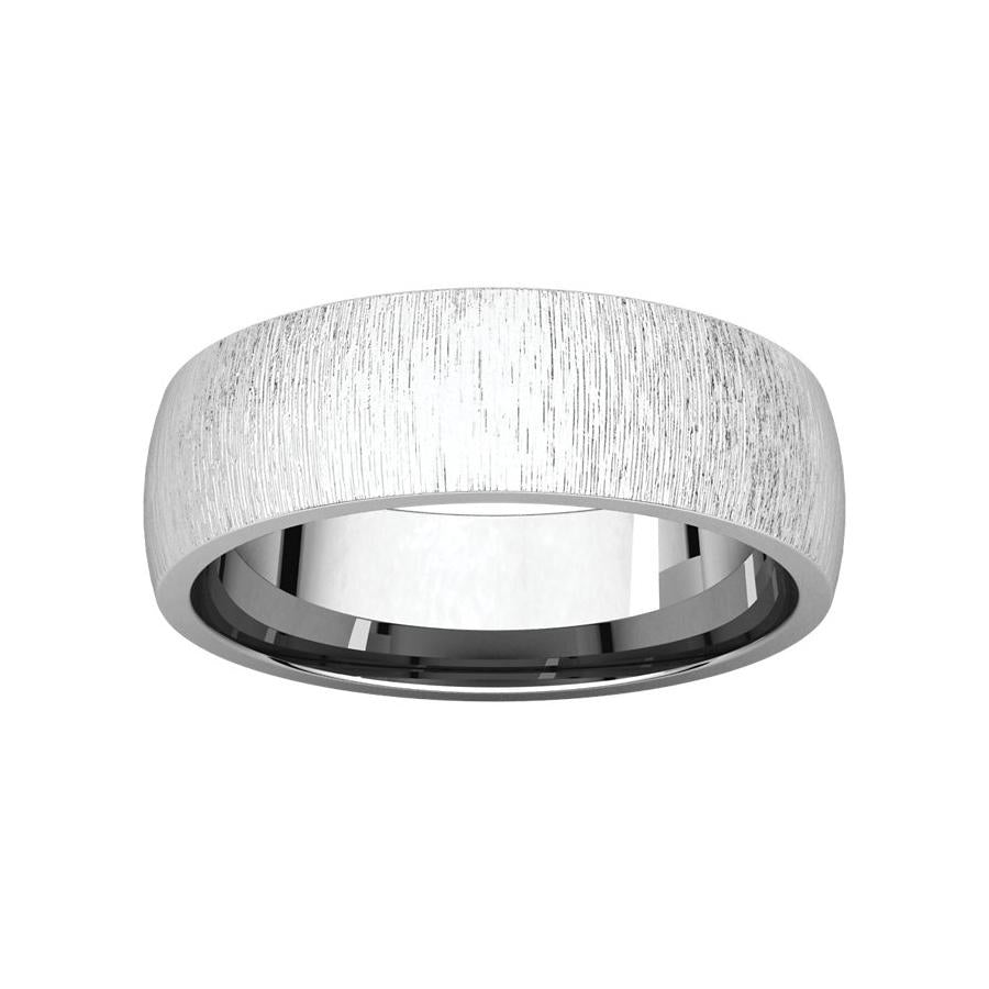 The Dome Comfort Fit (6mm) in white gold